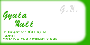 gyula mull business card